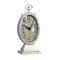 Creative Design Metal Stopwatch Style Oval Table Clock - 10" - White